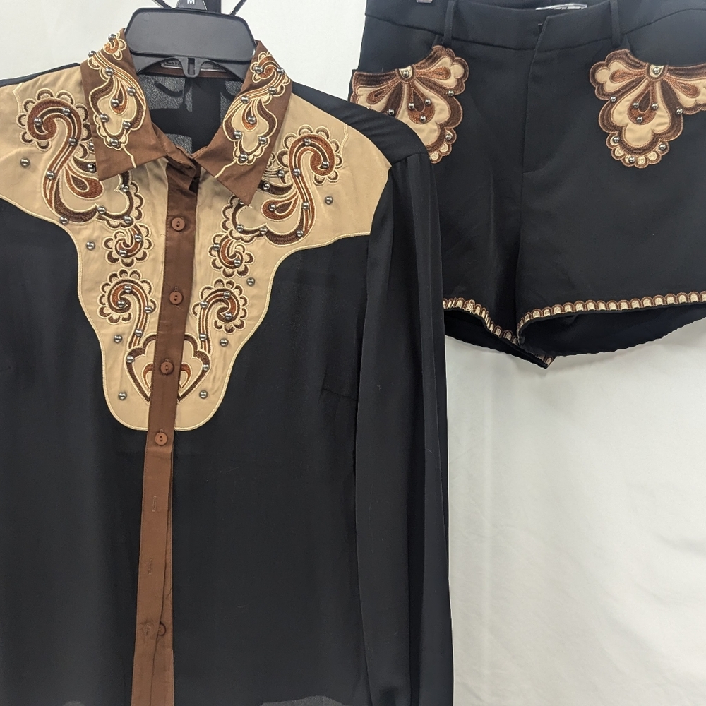 Cowboy Shirt and Short Set
